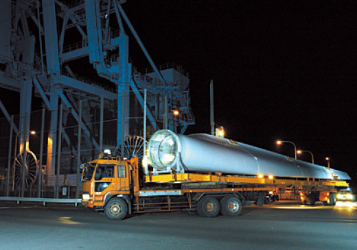 Transporting wind turbines